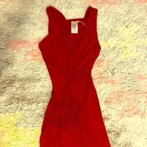 Max Studio Red Grecian Bodycon Dress